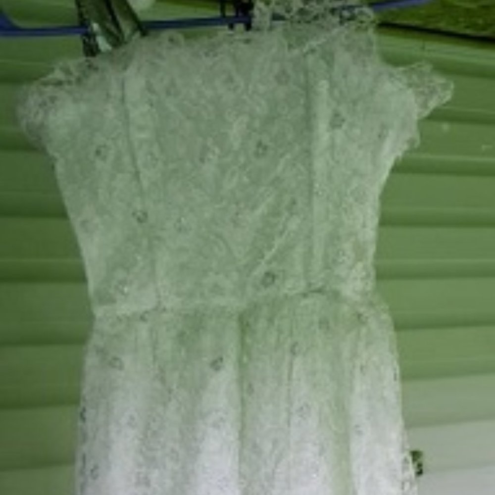 Girls white lace dress